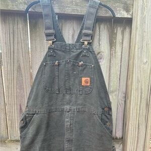 UNION MADE GREEN CARHARTT OVERALLS / 38x32 / MINT CONDITION